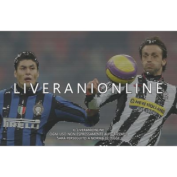 Milano 23 gennaio 2008 Inter - Juventus quarti di finale coppa italia gara di andata nella foto: Julio Ricardo Cruz e Nicola Legrottaglie foto Andry / Ag. Aldo Liverani