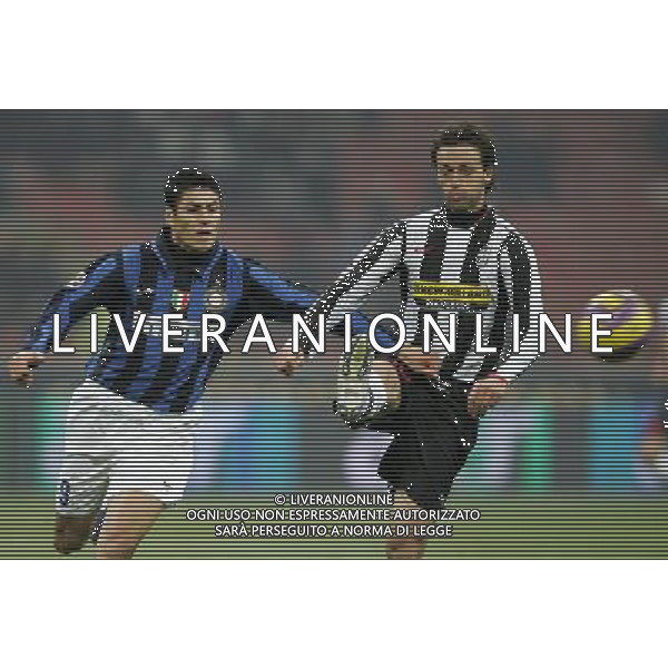 Milano 23 gennaio 2008 Inter - Juventus quarti di finale coppa italia gara di andata nella foto: Julio Ricardo Cruz e Nicola Legrottaglie foto Andry / Ag. Aldo Liverani
