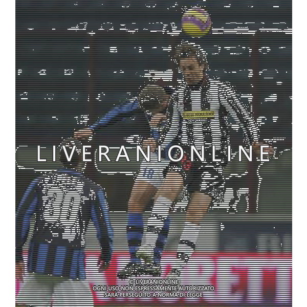 Milano 23 gennaio 2008 Inter - Juventus quarti di finale coppa italia gara di andata nella foto: Legrottaglie Nicola e Crespo Hernan foto Andry / Ag. Aldo Liverani