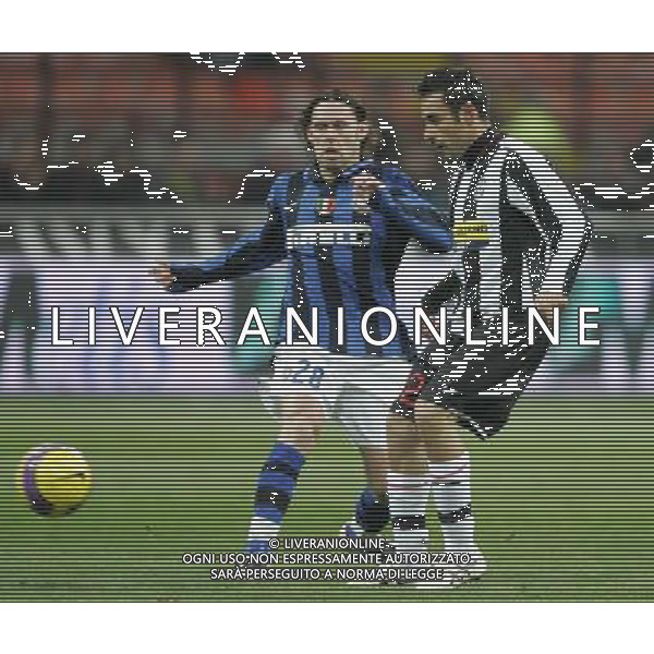 Milano 23 gennaio 2008 Inter - Juventus quarti di finale coppa italia gara di andata nella foto: Marchionni Marco e Maniche foto Andry / Ag. Aldo Liverani