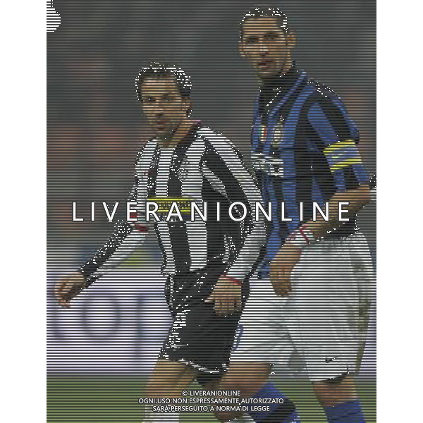 Milano 24/01/2008 coppa italia tim 2007/08 inter-juventus 2:2 nella foto alessandro del piero e marco materazzi ph marco luzzani/ag aldo liverani s.a.s.