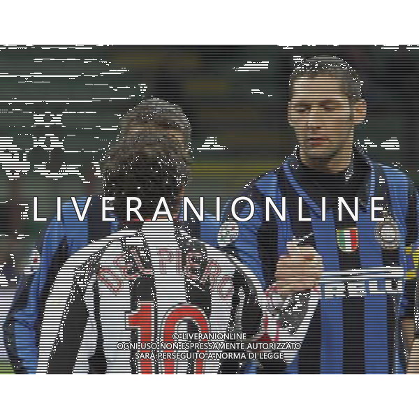 Milano 24/01/2008 coppa italia tim 2007/08 inter-juventus 2:2 nella foto alessandro del piero e marco materazzi ph marco luzzani/ag aldo liverani s.a.s.