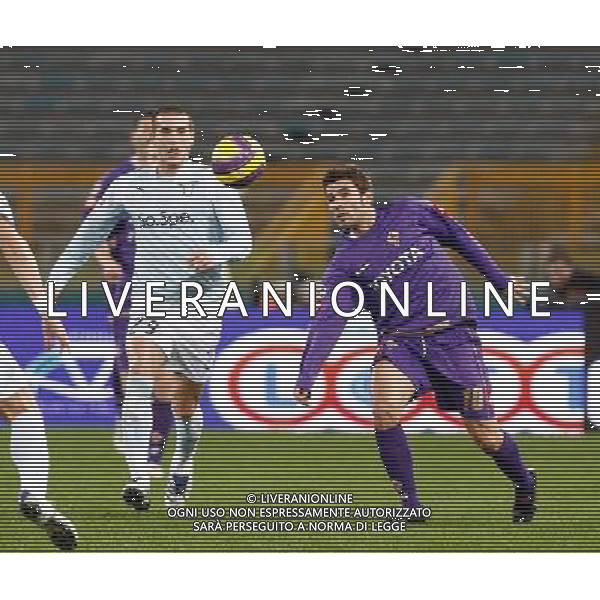 Lazio - Fiorentina 24/01/2008 Coppa Italia TIM CUP 2007/2008 Quarti di finale andata nella foto: Adrian Mutu e Lorenzo De Silvestri ph Corradetti / ag. Aldo Liverani