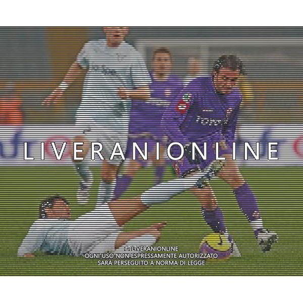 Lazio - Fiorentina 24/01/2008 Coppa Italia TIM CUP 2007/2008 Quarti di finale andata nella foto: pazzini giampaolo e Cribari ph Corradetti / ag. Aldo Liverani