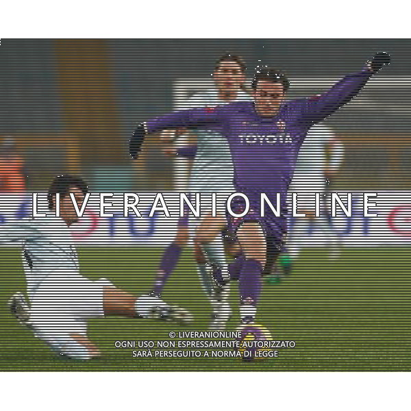 Lazio - Fiorentina 24/01/2008 Coppa Italia TIM CUP 2007/2008 Quarti di finale andata nella foto: pazzini giampaolo e Cribari ph Corradetti / ag. Aldo Liverani