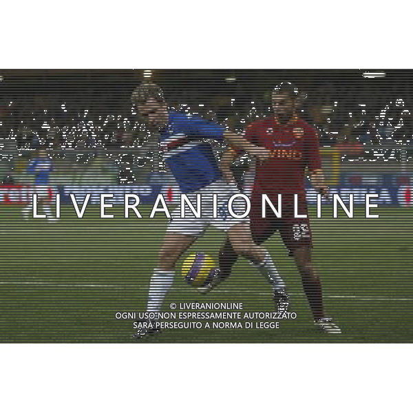 Sampdoria - Roma Tim Cup 2007 2008 23-01-2008 Genova Nella foto: antonio Cassano e max Tonetto ©Alessandro Falzone/Press Photo/Ag. Aldo Liverani
