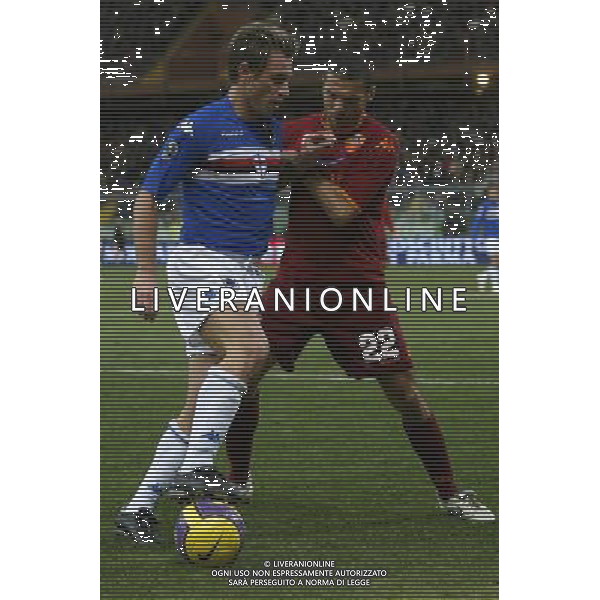 Sampdoria - Roma Tim Cup 2007 2008 23-01-2008 Genova Nella foto: antonio Cassano e max Tonetto ©Alessandro Falzone/Press Photo/Ag. Aldo Liverani