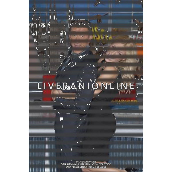 EZIO GREGGIO, MICHELLE HUNZIKER - TRASMISSIONE TELEVISIVA \'STRISCIA LA NOTIZIA\' 15/01/2008 PH AGENZIA ALDO LIVERANI SAS