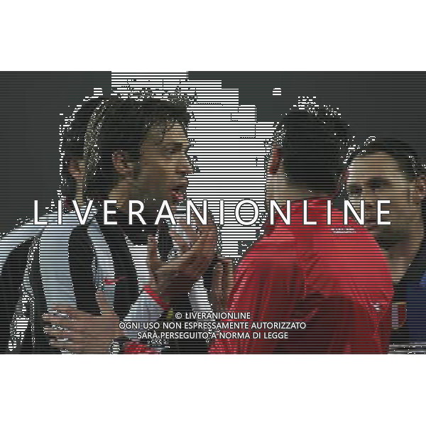 Juventus Inter Coppa Italia Tim Cup 2007/2008 30-01-2008 Torino Nella foto: le proteste di nicola legrottaglie con l\'arbitro saccani per il rigore concesso all\'inter ©Manuela Viganti/Press Photo/Ag. Aldo Liverani sas