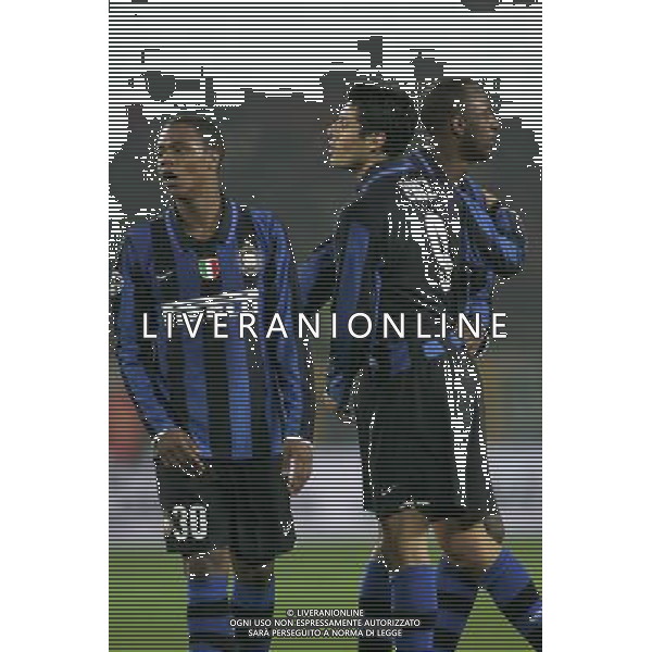 Juventus - Inter Coppa Italia Tim 2007/2008 30-01-2008 Nella foto: esultanza a fine gara di julio cruz, patrick vieira e pele\' ©Alessandro Falzone/Press Photo/Ag. Aldo Liverani