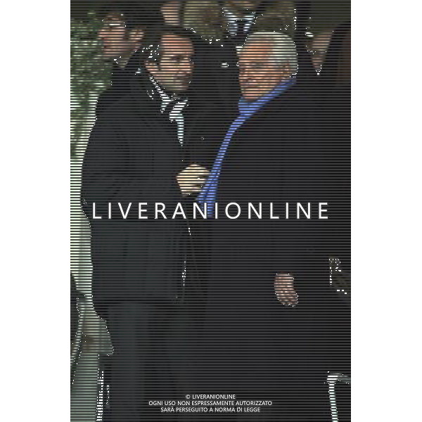 ©Alessandro Falzone/Press Photo 31-01-2008 Torino Sport Calcio Juventus Inter Coppa Italia 2007 2008 Nella foto: Jean Claude Blanc e Giampiero Boniperti ag aldo liverani