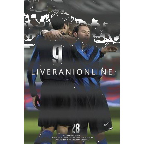 ©Alessandro Falzone/Press Photo 31-01-2008 Torino Sport Calcio Juventus Inter Coppa Italia 2007 2008 Nella foto: Esultanza gol di Cruz su rigore ag aldo liverani
