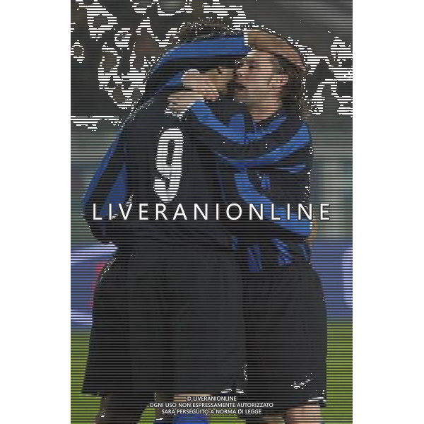 ©Alessandro Falzone/Press Photo 31-01-2008 Torino Sport Calcio Juventus Inter Coppa Italia 2007 2008 Nella foto: Esultanza gol di Cruz su rigore ag aldo liverani