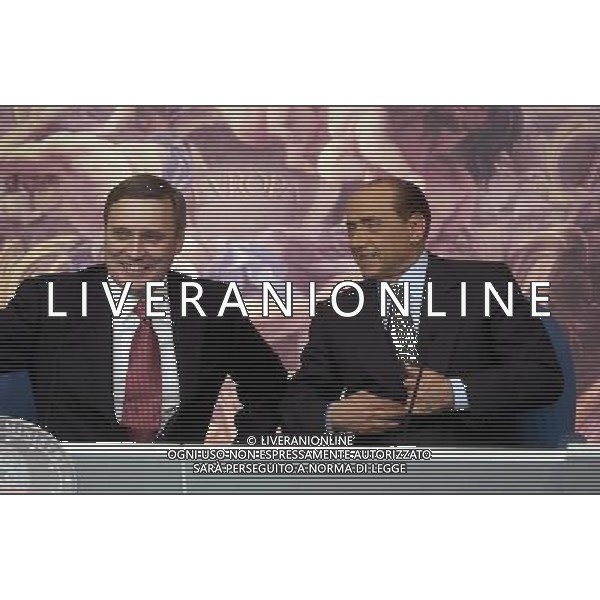 ROMA, 18-04-2003 INCONTRO AL VERTICE FEDERAZIONE RUSSA-ITALIA NELLA FOTO: MIKHAIL KASYANOV (Pres. del Governo della Feder. Russa)-SILVIO BERLUSCONI. FOTO ALDO LIVERANI