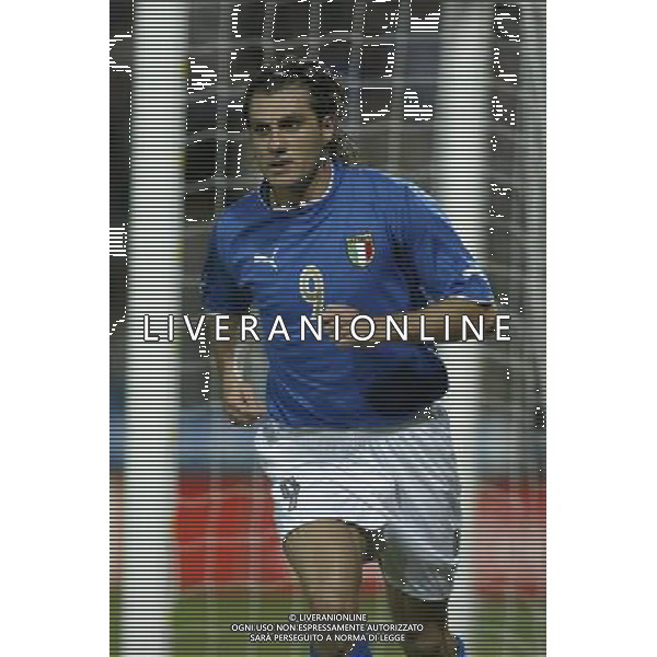 Reggio Calabria 11/10/2003 Italia-Arzebaijan qualificazioni Euro 2004 nella foto Christian Vieri Esultante* Agenzia Aldo liverani