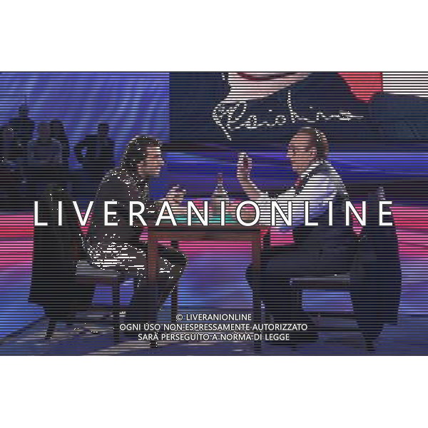ROMA 01 02 2008 TRASMISSIONE TELEVISIVA \'DOMENICA IN \' NELLA FOTO FLAVIO INSINNA PIPPO BAUDO AG ALDO LIVERANI