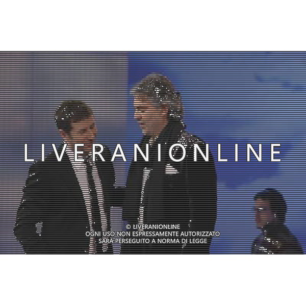 FABIO FAZIO - ANDREA BOCELLI MILANO, 02/02/2008 TRASMISSIONE: \' CHE TEMPO CHE FA\' FOTO ANTONIO SORANO - AG. ALDO LIVERANI SAS