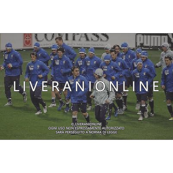 Raduno e Allenamento della Nazionale Italiana a Milano 04/02/2008 nella foto corsa di gruppo ph Luzzani/Ag. Aldo liverani sas 