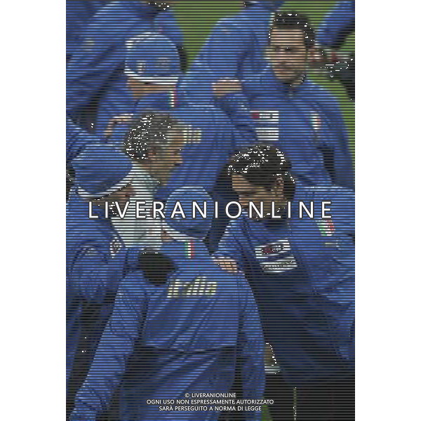 Raduno e Allenamento della Nazionale Italiana a Milano 04/02/2008 nella foto roberto donadoni, marco cassetti, borriello e simone perrotta ph Luzzani/Ag. Aldo liverani sas 