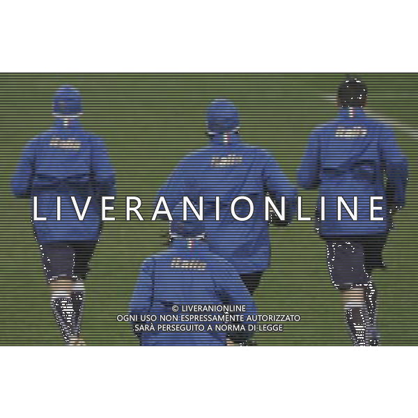 Raduno e Allenamento della Nazionale Italiana a Milano 04/02/2008 nella foto corsa di gruppo ph Luzzani/Ag. Aldo liverani sas 