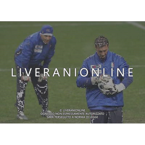 Raduno e Allenamento della Nazionale Italiana a Milano 04/02/2008 nella foto morgan de sanctis e amelia marco ph Luzzani/Ag. Aldo liverani sas 