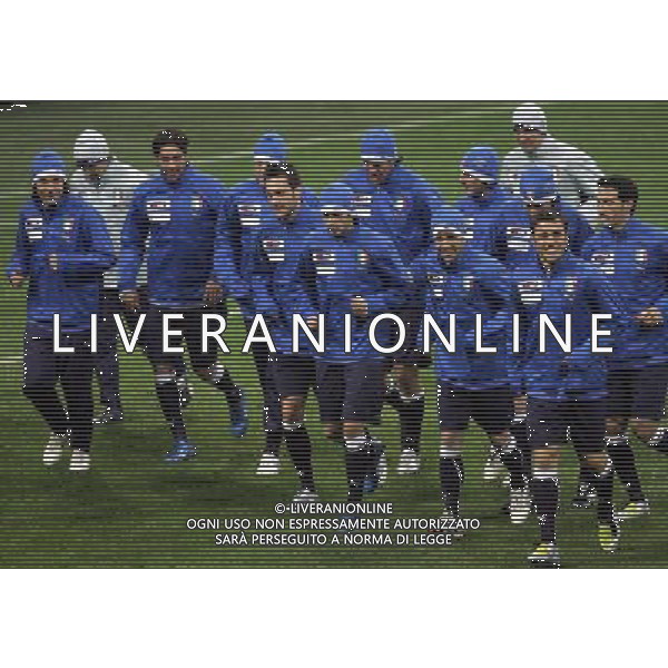 Milano 04-02-2008 raduno e allenamento nazionale italiana di calcio stadio g. meazza a s. siro nella foto gruppo in allenamento ph marco luzzani/ag aldo liverani s.a.s. 