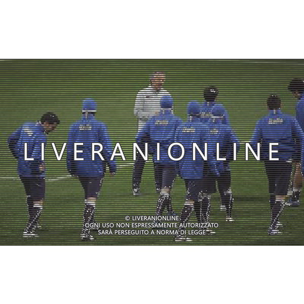 Milano 04-02-2008 raduno e allenamento nazionale italiana di calcio stadio g. meazza a s. siro nella foto roberto donadoni parla ai calciatori ph marco luzzani/ag aldo liverani s.a.s. 