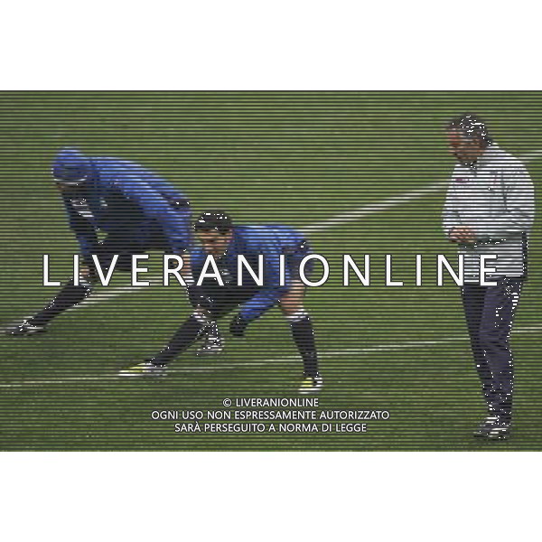 Milano 04-02-2008 raduno e allenamento nazionale italiana di calcio stadio g. meazza a s. siro nella foto roberto donadoni e gianluca zambrotta ph marco luzzani/ag aldo liverani s.a.s. 