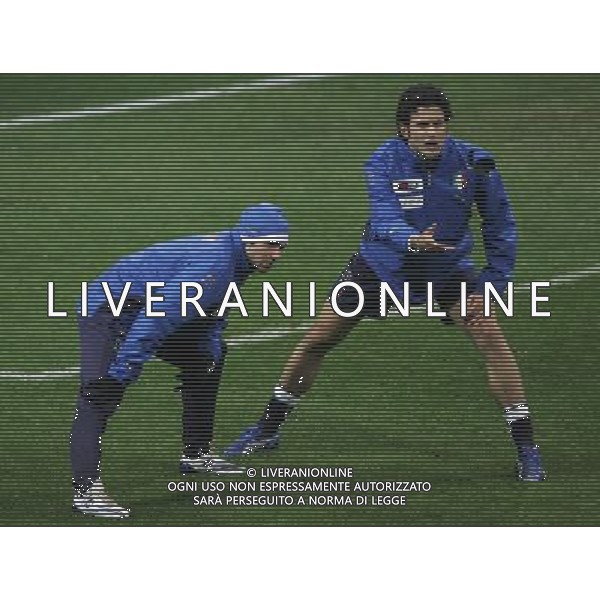 Milano 04-02-2008 raduno e allenamento nazionale italiana di calcio stadio g. meazza a s. siro nella foto fabio grosso e simone perrotta ph marco luzzani/ag aldo liverani s.a.s. 