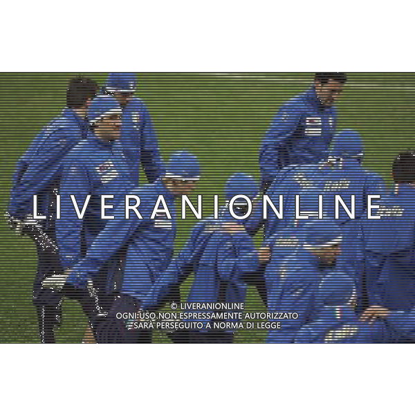 Milano 04-02-2008 raduno e allenamento nazionale italiana di calcio stadio g. meazza a s. siro nella foto gruppo in allenamento ph marco luzzani/ag aldo liverani s.a.s. 