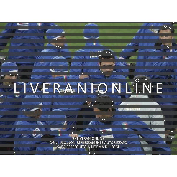 Milano 04-02-2008 raduno e allenamento nazionale italiana di calcio stadio g. meazza a s. siro nella foto gruppo in allenamento ph marco luzzani/ag aldo liverani s.a.s. 