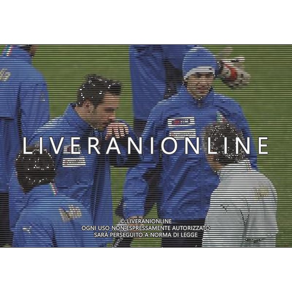 Milano 04-02-2008 raduno e allenamento nazionale italiana di calcio stadio g. meazza a s. siro nella foto marco cassetti, roberto donadoni e raffaele palladino ph marco luzzani/ag aldo liverani s.a.s. 