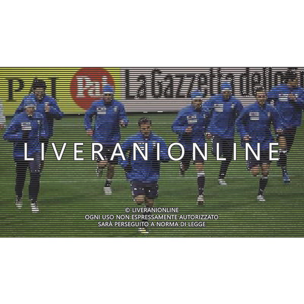 Milano 04-02-2008 raduno e allenamento nazionale italiana di calcio stadio g. meazza a s. siro nella foto gruppo in allenamento ph marco luzzani/ag aldo liverani s.a.s. 