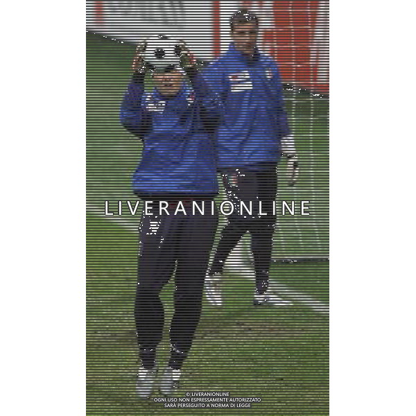 Milano 04-02-2008 raduno e allenamento nazionale italiana di calcio stadio g. meazza a s. siro nella foto marco amelia e morgan de sanctis ph marco luzzani/ag aldo liverani s.a.s. 