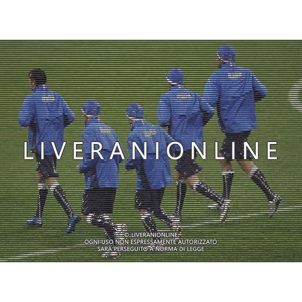 Milano 04-02-2008 raduno e allenamento nazionale italiana di calcio stadio g. meazza a s. siro nella foto gruppo in allenamento ph marco luzzani/ag aldo liverani s.a.s. 