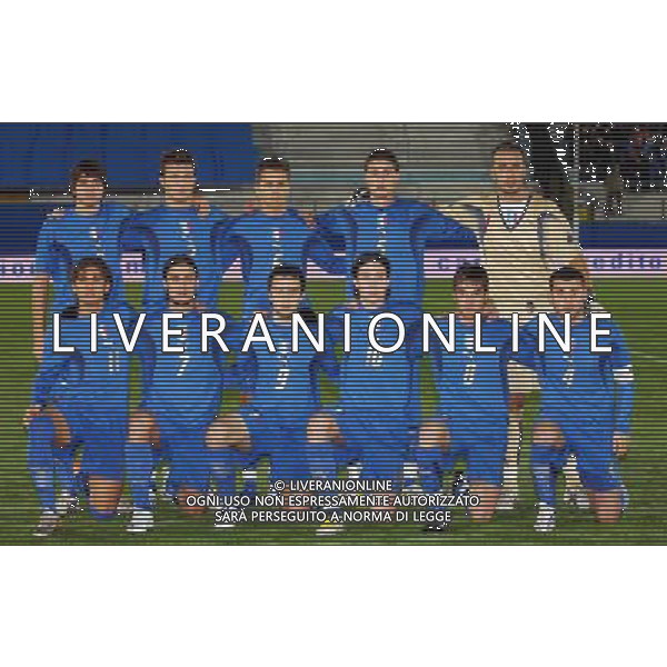 Italia-Olanda Gara Amichevole Nazionale Olimpica Ferrara - 05.02.2008 Nella Foto: la formazione Italiana Ph.Vitez-Ag. Aldo Liverani