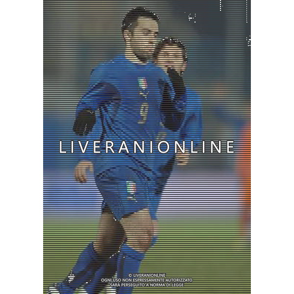 Italia-Olanda Gara Amichevole Nazionale Olimpica Ferrara - 05.02.2008 Nella Foto: esultanza dopo il gol di giuseppe Rossi Ph.Vitez-Ag. Aldo Liverani