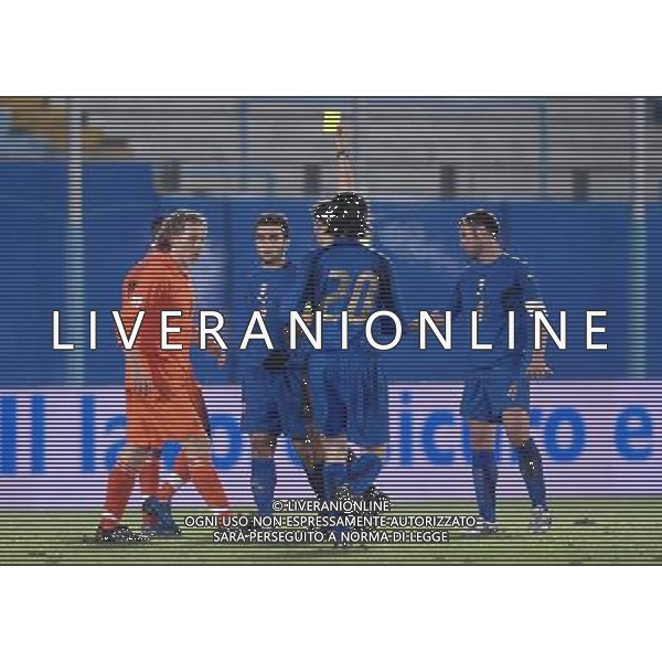 Italia-Olanda Gara Amichevole Nazionale Olimpica Ferrara - 05.02.2008 Nella Foto: ammonizione di giuseppe Rossi Ph.Vitez-Ag. Aldo Liverani