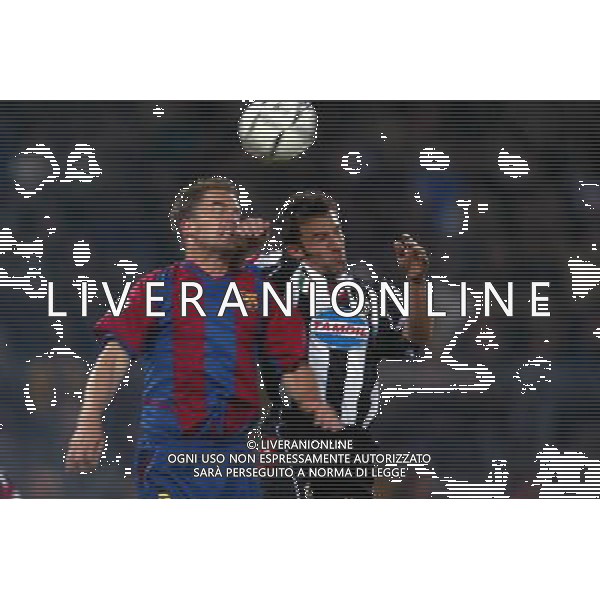 TORINO 09/04/2003 JUVENTUS - BARCELLONA CHAMPIONS LEAGUE NELLA FOTO: DE BOER FRANK E DEL PIERO AGENZIA ALDO LIVERANI 