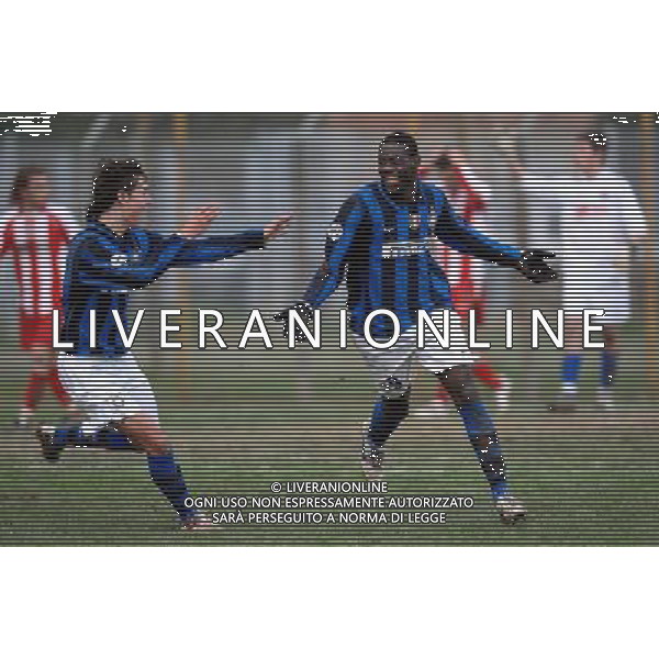 Inter - Cisco Roma 60a Coppa Carnevale Torneo di Viareggio 2008 Ponsacco(FI) - 06.02.2008 Nella Foto: esultanza di Mario Balotelli dopo il secondo gol Ph.Vitez/Ag. Aldo Liverani Sas