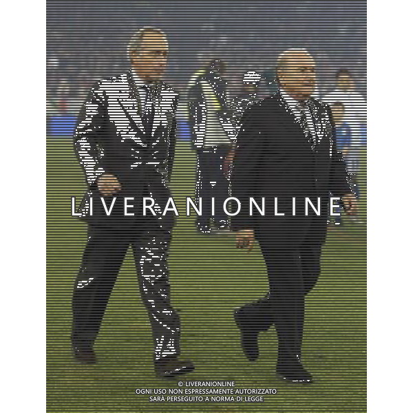 Italia - Portogallo amichevole Zurigo 06/02/2008 nella foto giancarlo abete con josef blatter ph luzzani/Ag. Aldo Liverani sas