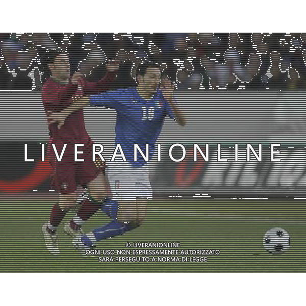 Italia - Portogallo amichevole Zurigo 06/02/2008 nella foto gianluca zambrotta e maniche ph luzzani/Ag. Aldo Liverani sas