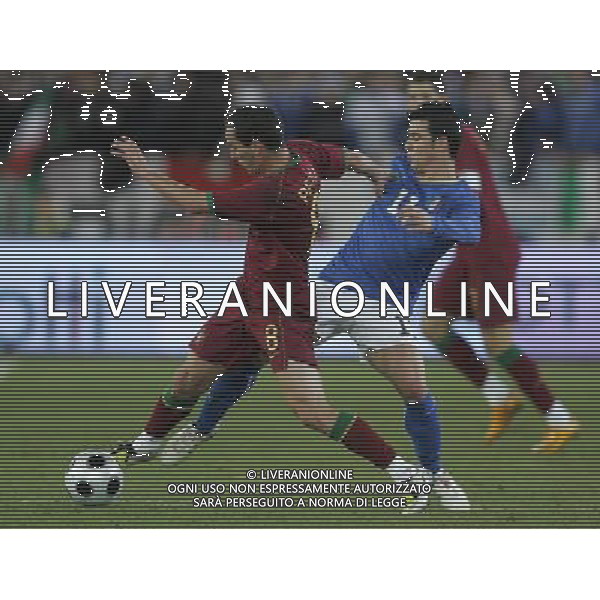 Italia - Portogallo amichevole Zurigo 06/02/2008 nella foto antonio di natale e petit ph luzzani/Ag. Aldo Liverani sas