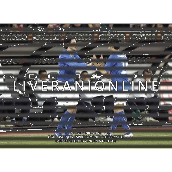 Italia - Portogallo amichevole Zurigo 06/02/2008 nella foto gianluca zambrotta esce dal campo sostituito da fabio grosso ph luzzani/Ag. Aldo Liverani sas