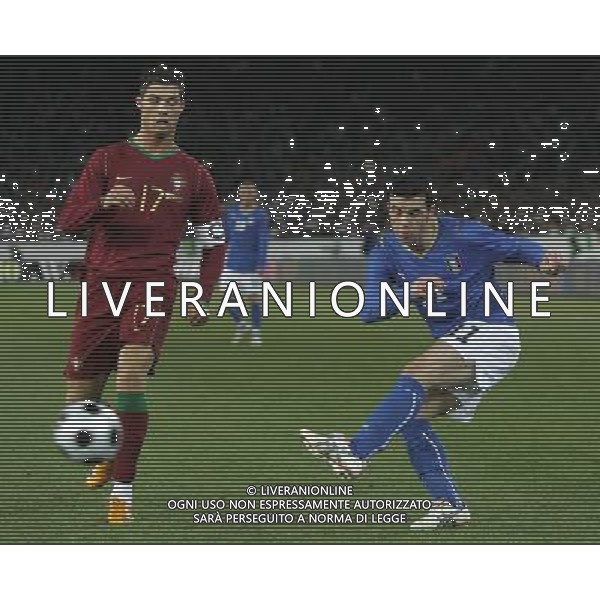Italia - Portogallo amichevole Zurigo 06/02/2008 nella foto cristiano ronaldo e antonio di natale ph luzzani/Ag. Aldo Liverani sas