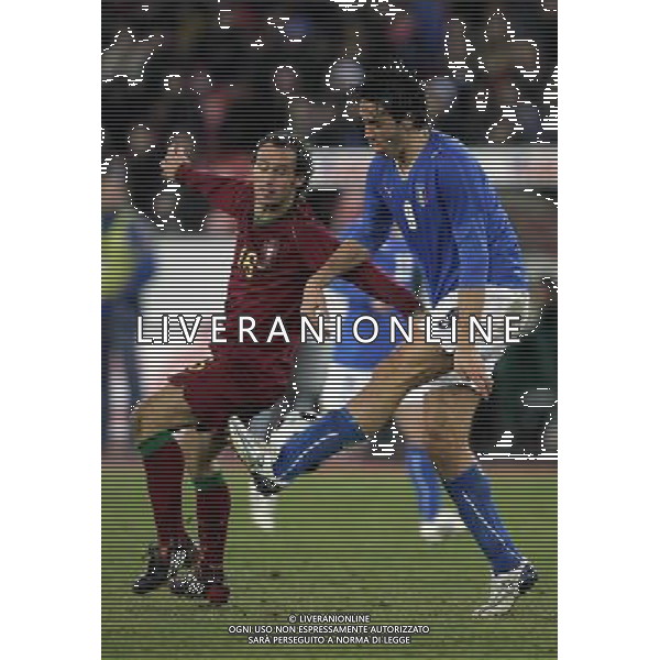 Italia - Portogallo amichevole Zurigo 06/02/2008 nella foto ricardo carvalho e luca toni ph luzzani/Ag. Aldo Liverani sas