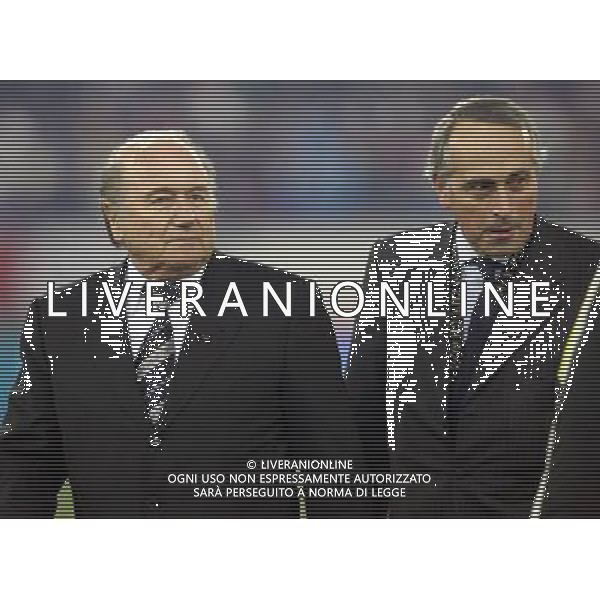 Zurigo (CH) 06-02-2008 amichevole preparazione euro 2008 italia-portogallo 3 : 1 nella foto joseph blatter e giancarlo abete ph marco luzzani/ag aldo liverani s.a.s.