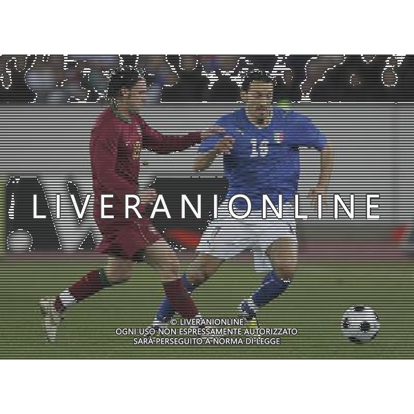 Zurigo (CH) 06-02-2008 amichevole preparazione euro 2008 italia-portogallo 3 : 1 nella foto maniche e gianluca zambrotta ph marco luzzani/ag aldo liverani s.a.s.