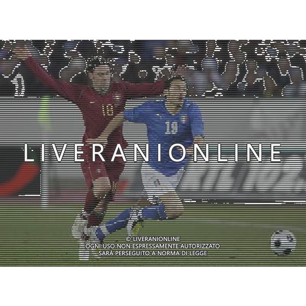 Zurigo (CH) 06-02-2008 amichevole preparazione euro 2008 italia-portogallo 3 : 1 nella foto maniche e gianluca zambrotta ph marco luzzani/ag aldo liverani s.a.s.