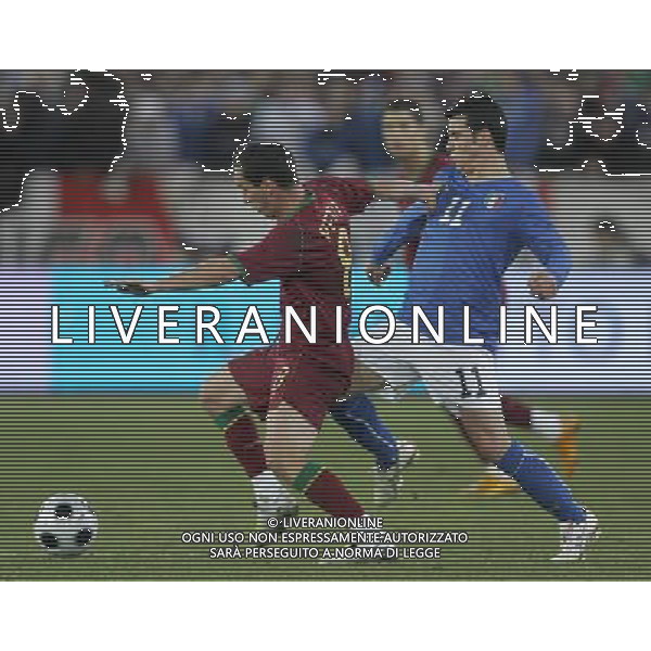 Zurigo (CH) 06-02-2008 amichevole preparazione euro 2008 italia-portogallo 3 : 1 nella foto antonio di natale e petit ph marco luzzani/ag aldo liverani s.a.s.